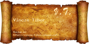 Vincze Tibor névjegykártya
